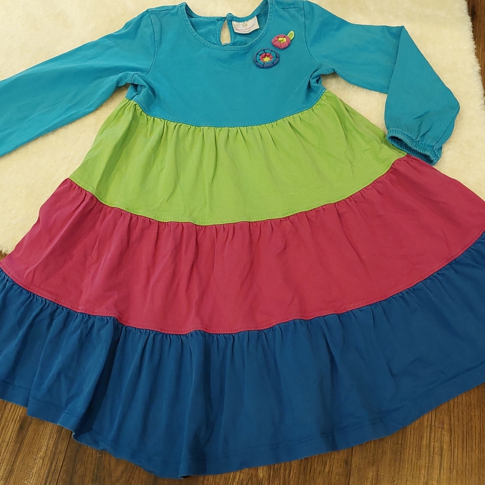 Hanna Andersson Rainbow Twirl Dress Sz 110